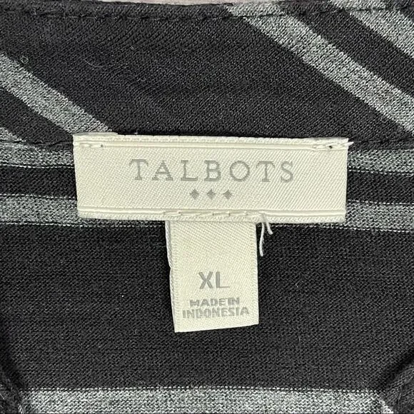 TALBOTS long sleeve classy versatile tunic top with stripes - size XL - Picture 3 of 11